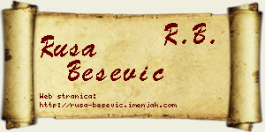 Rusa Bešević vizit kartica